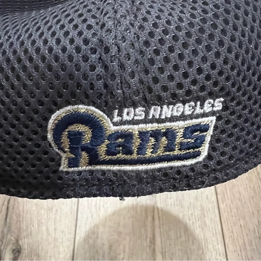 NFL New Era LA Rams blue & gray sports hat, Child Youth, 39 Thirty, 3D ram head.